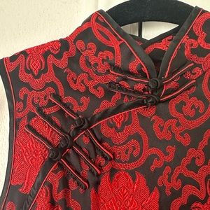 100% silk Chinese cheongsam qi pao